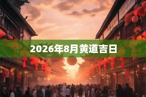 2026年8月黄道吉日 2026年8月黄道吉日