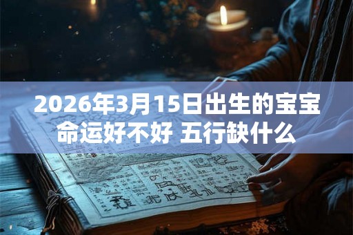 2026年3月15日出生的宝宝命运好不好 五行缺什么