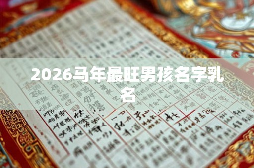 2026马年最旺男孩名字乳名