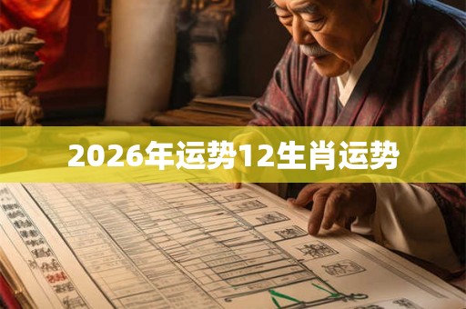 2026年运势12生肖运势