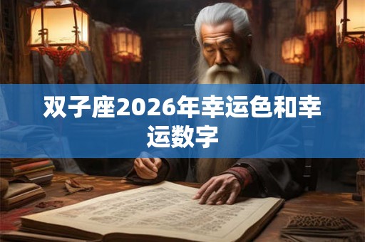 双子座2026年幸运色和幸运数字