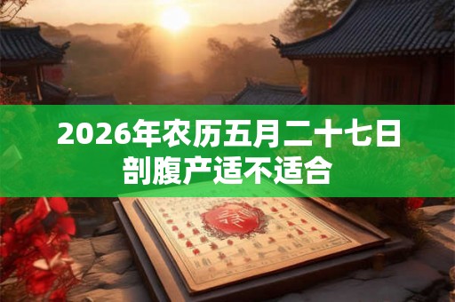 2026年农历五月二十七日剖腹产适不适合
