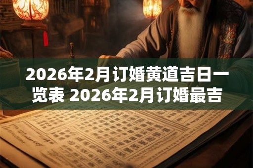 2026年2月订婚黄道吉日一览表 2026年2月订婚最吉利好日子