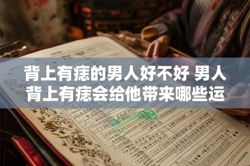 背上有痣的男人好不好 男人背上有痣会给他带来哪些运势和影响