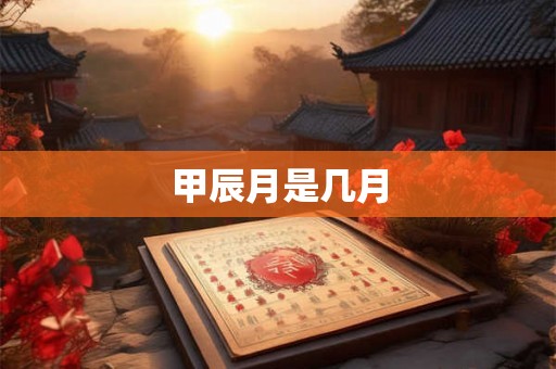 甲辰月是几月