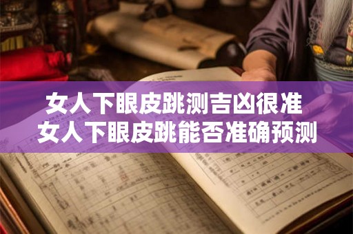 女人下眼皮跳测吉凶很准 女人下眼皮跳能否准确预测吉凶