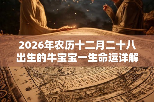 2026年农历十二月二十八出生的牛宝宝一生命运详解