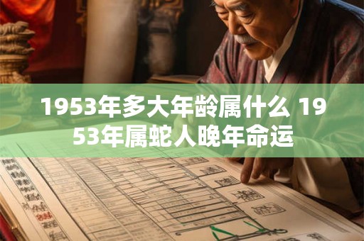 1953年多大年龄属什么 1953年属蛇人晚年命运