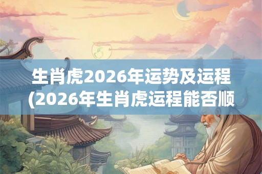 生肖虎2026年运势及运程(2026年生肖虎运程能否顺畅?) 生肖虎2026年运势及运程(2026年生肖虎运程能否顺畅?)
