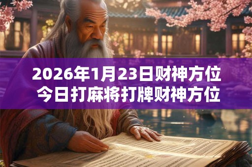 2026年1月23日财神方位 今日打麻将打牌财神方位 2026年1月23日财神方位 今日打麻将打牌财神方位