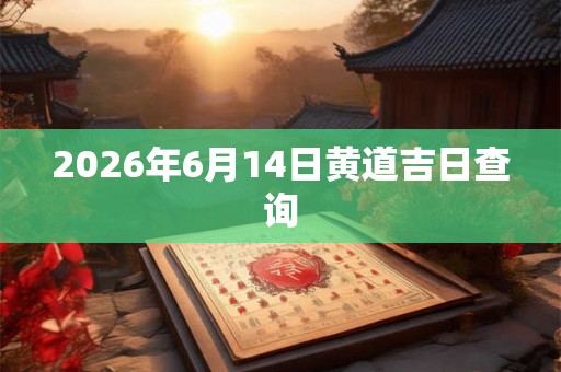 2026年6月14日黄道吉日查询 2026年6月14日黄道吉日查询