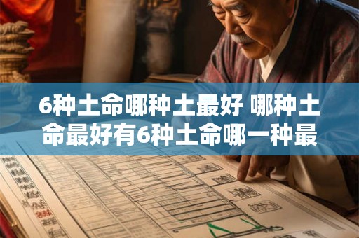 6种土命哪种土最好 哪种土命最好有6种土命哪一种最优质