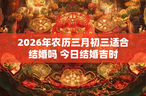 2026年农历三月初三适合结婚吗 今日结婚吉时 2026年农历三月初三适合结婚吗 今日结婚吉时
