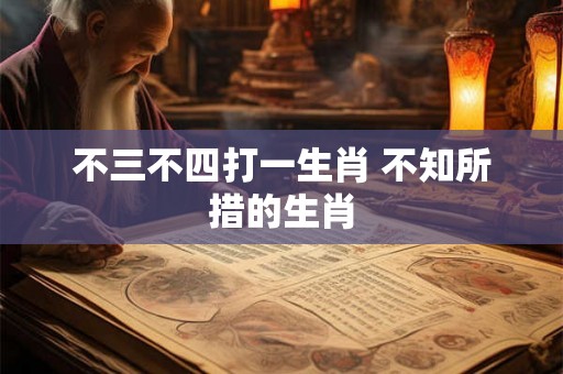 不三不四打一生肖 不知所措的生肖 不三不四打一生肖 不知所措的生肖
