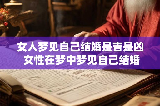 女人梦见自己结婚是吉是凶 女性在梦中梦见自己结婚是好兆头还是不吉利