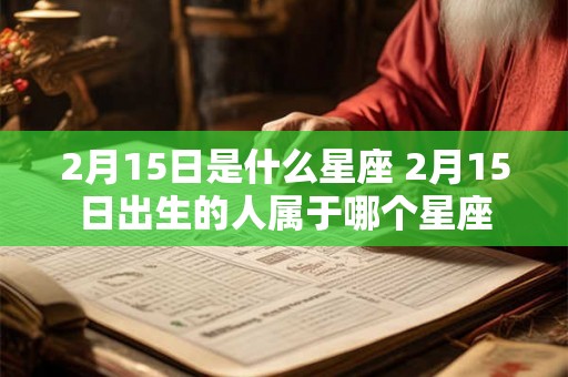 2月15日是什么星座 2月15日出生的人属于哪个星座 2月15日是什么星座 2月15日出生的人属于哪个星座
