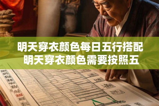 明天穿衣颜色每日五行搭配 明天穿衣颜色需要按照五行搭配吗