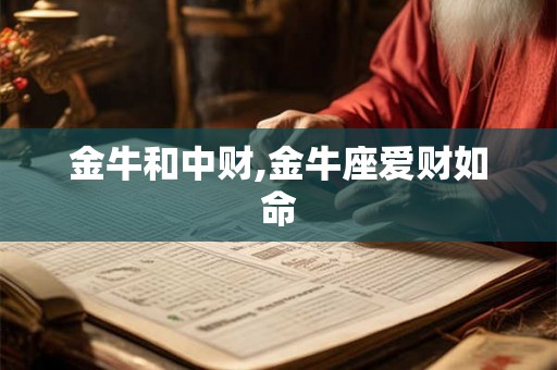 金牛和中财,金牛座爱财如命