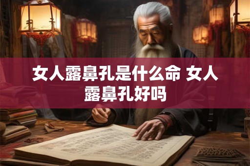 女人露鼻孔是什么命 女人露鼻孔好吗