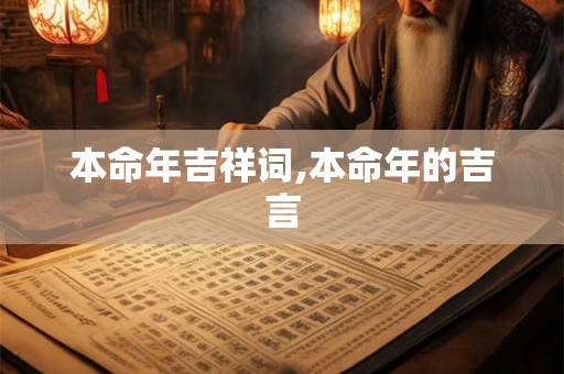本命年吉祥词,本命年的吉言 本命年吉祥词,本命年的吉言