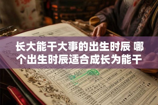 长大能干大事的出生时辰 哪个出生时辰适合成长为能干大事的人