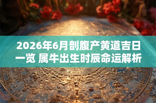 2026年6月剖腹产黄道吉日一览 属牛出生时辰命运解析 2026年6月剖腹产黄道吉日一览 属牛出生时辰命运解析