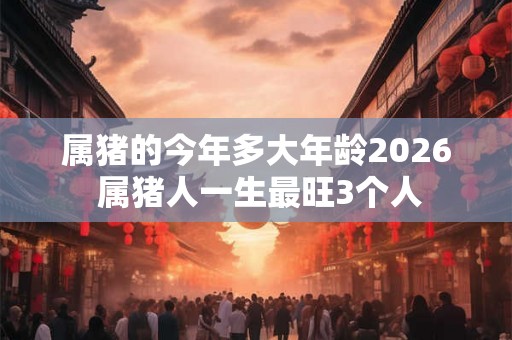 属猪的今年多大年龄2026 属猪人一生最旺3个人