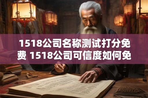 1518公司名称测试打分免费 1518公司可信度如何免费打分测试