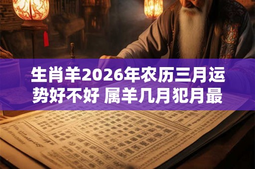 生肖羊2026年农历三月运势好不好 属羊几月犯月最严重 生肖羊2026年农历三月运势好不好 属羊几月犯月最严重