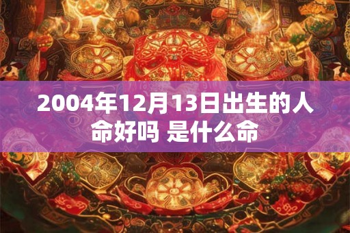 2004年12月13日出生的人命好吗 是什么命