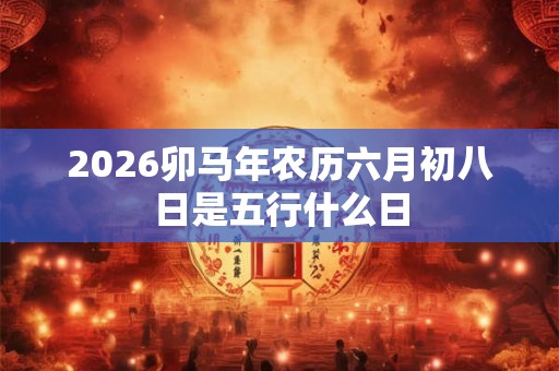 2026卯马年农历六月初八日是五行什么日