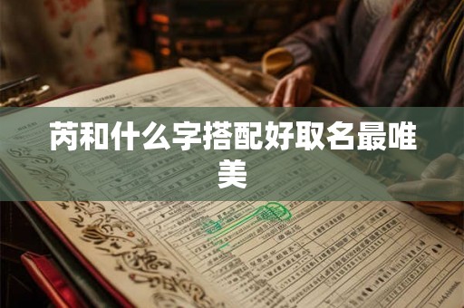 芮和什么字搭配好取名最唯美