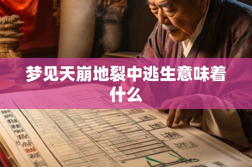 梦见天崩地裂中逃生意味着什么