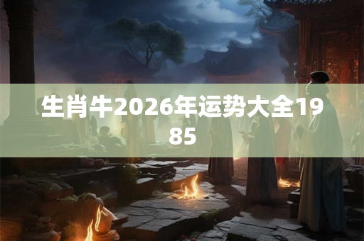 生肖牛2026年运势大全1985