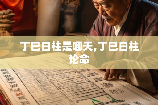 丁巳日柱是哪天,丁巳日柱论命