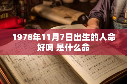 1978年11月7日出生的人命好吗 是什么命 1978年11月7日出生的人命好吗 是什么命
