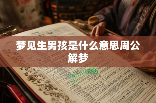 梦见生男孩是什么意思周公解梦