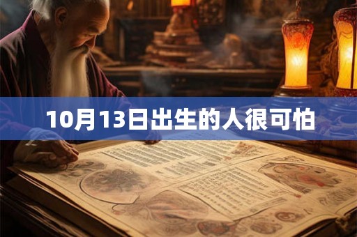 10月13日出生的人很可怕