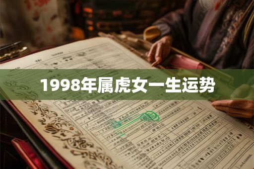1998年属虎女一生运势