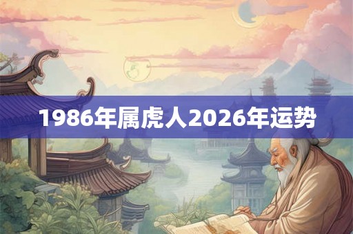 1986年属虎人2026年运势