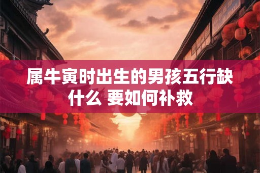 属牛寅时出生的男孩五行缺什么 要如何补救 属牛寅时出生的男孩五行缺什么 要如何补救