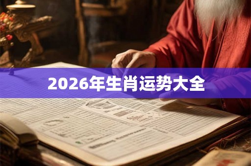 2026年生肖运势大全 2026年生肖运势大全
