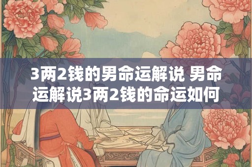 3两2钱的男命运解说 男命运解说3两2钱的命运如何 3两2钱的男命运解说 男命运解说3两2钱的命运如何
