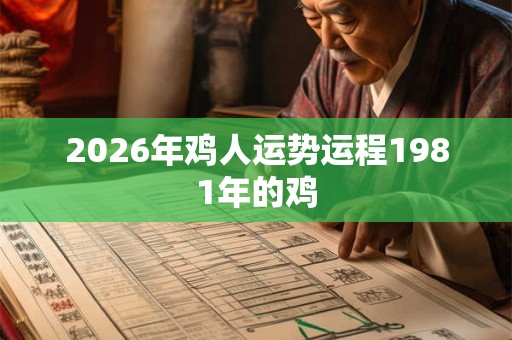 2026年鸡人运势运程1981年的鸡 2026年鸡人运势运程1981年的鸡