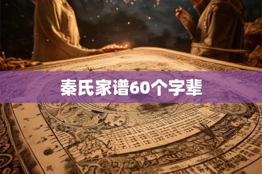 秦氏家谱60个字辈