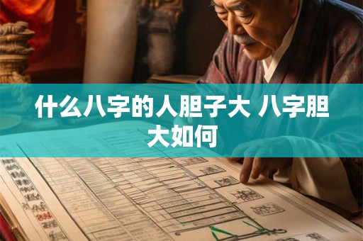 什么八字的人胆子大 八字胆大如何