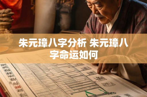 朱元璋八字分析 朱元璋八字命运如何