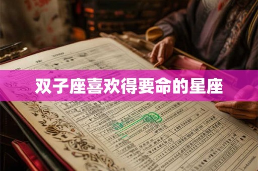 双子座喜欢得要命的星座