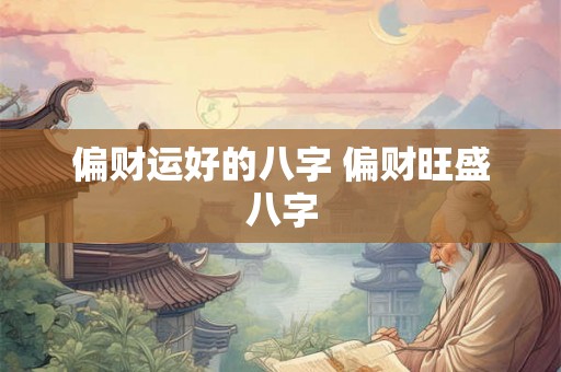 偏财运好的八字 偏财旺盛八字 偏财运好的八字 偏财旺盛八字