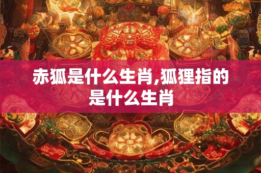 赤狐是什么生肖,狐狸指的是什么生肖